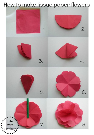 DIY Tissue Paper Flower Tutorial 