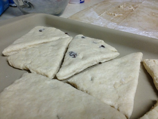 Scones on pan