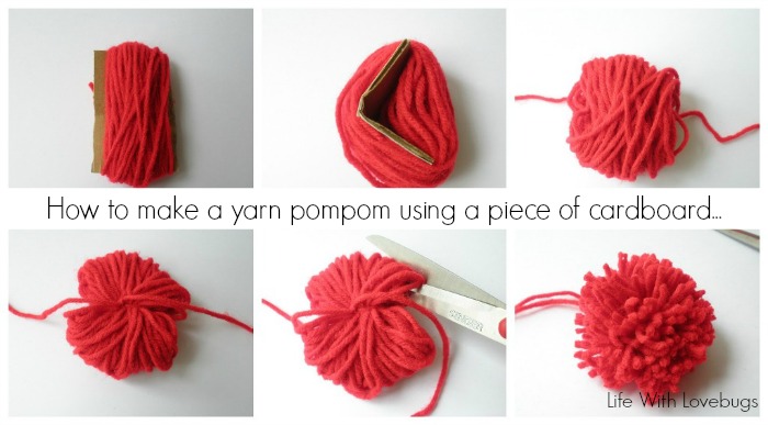 Quick and Easy Pom Poms! All You Need Is Yarn & A Bit of Cardboard!