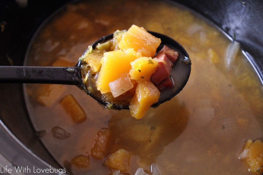 Slow Cooker Butternut Squash and Ham Soup #SlowCookerMeals