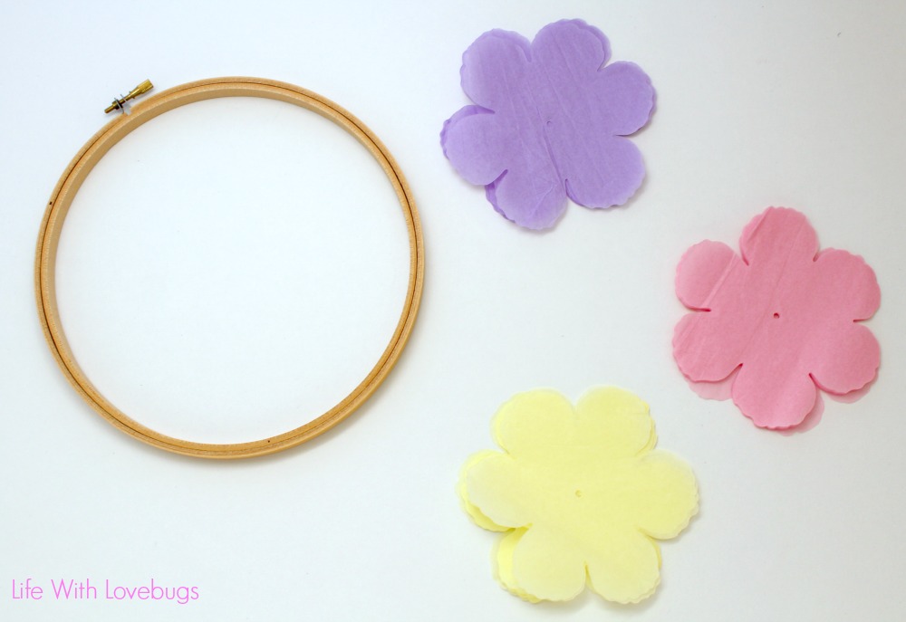 Tissue Paper Flower Wreath