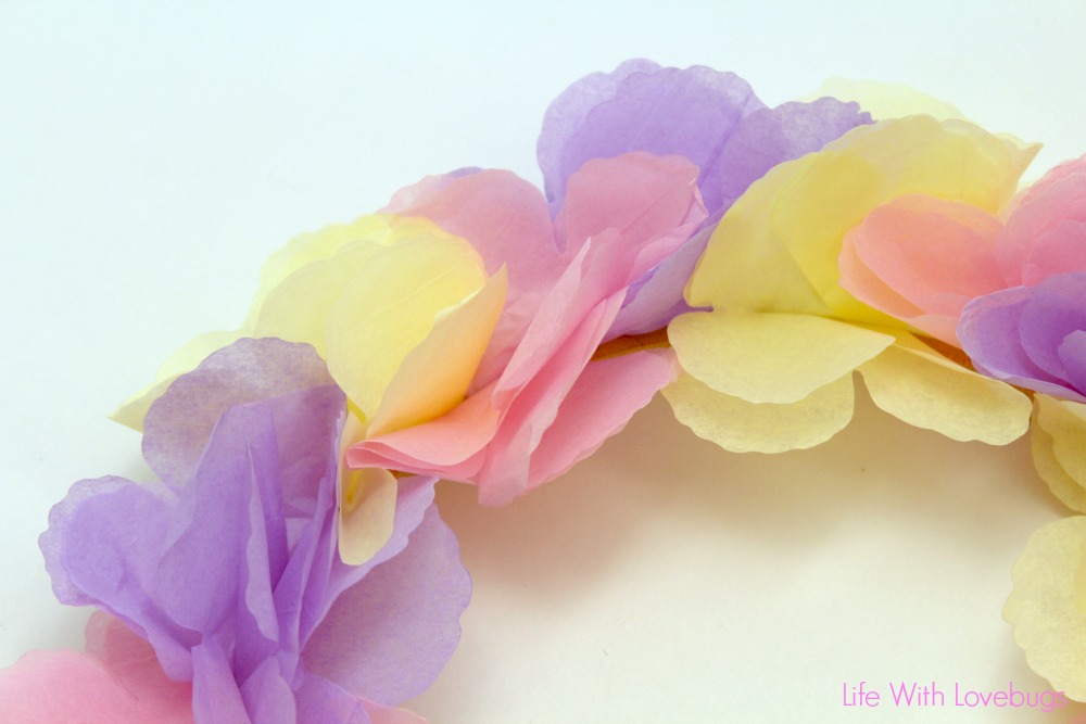 Tissue Paper Flower Wreath