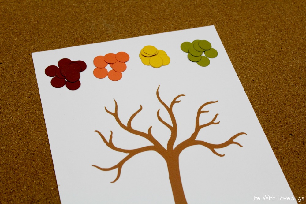 Preschool Learning: Fall Counting Tree 