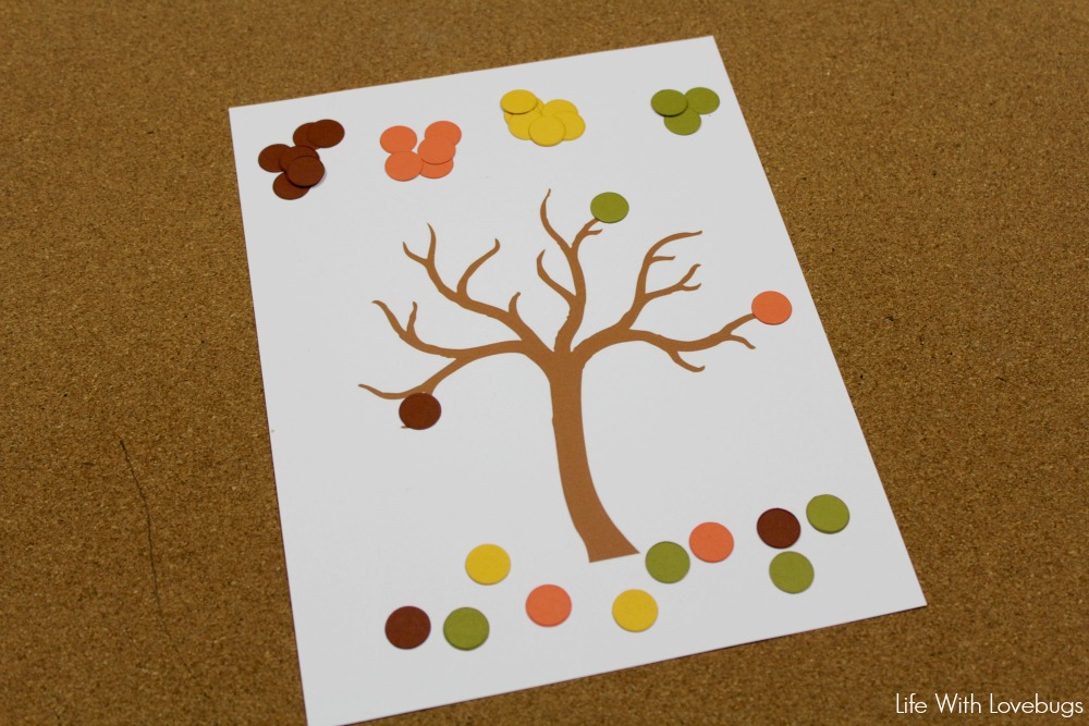 Preschool Learning: Fall Counting Tree 