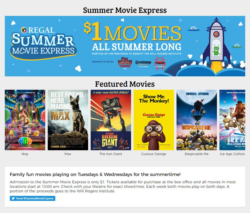 Regal Cinemas 1 Summer Movie Express Life With Lovebugs
