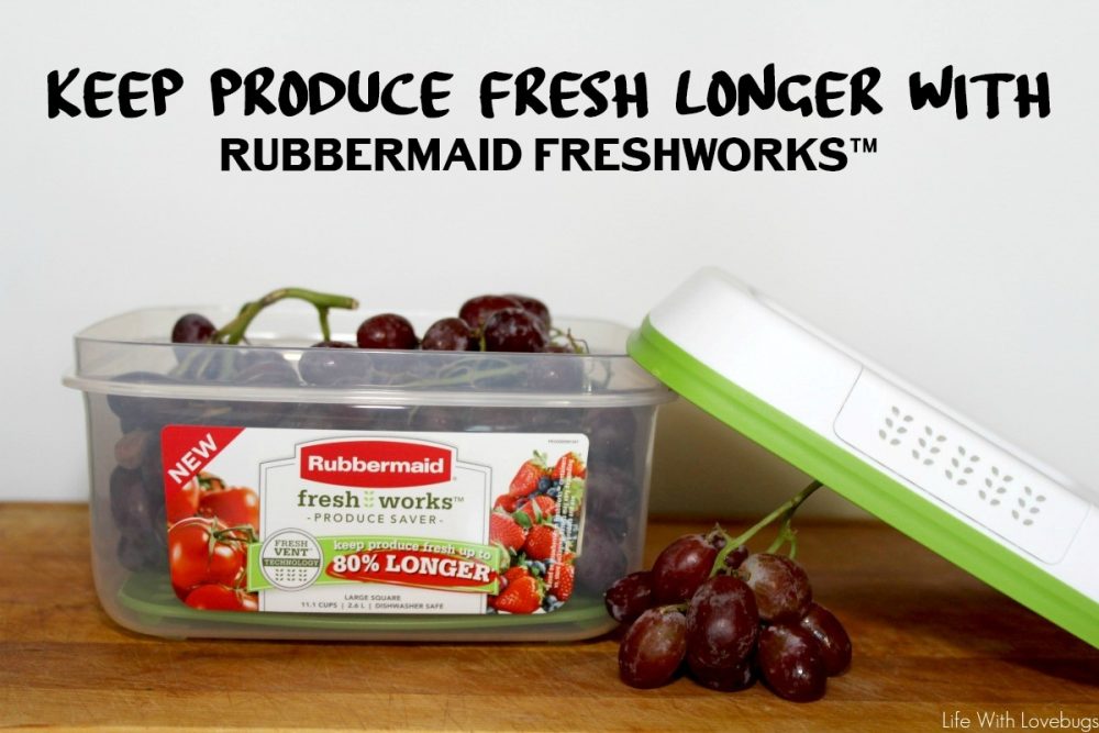 Rubbermaid FreshWorks Large Square Produce Saver Storage Container, 11.1  Cups 