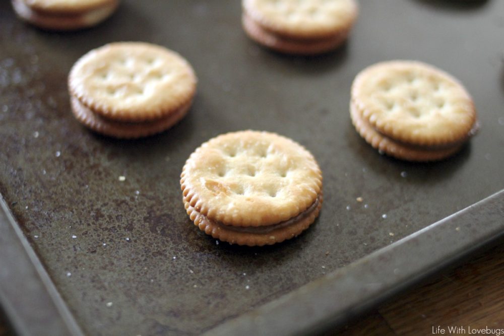 Rolo Stuffed Cracker Sandwich Cookies