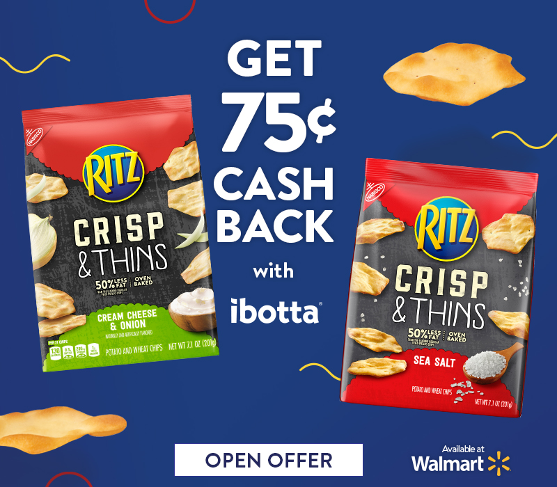 RITZ Crisp Thins Ibotta Rebate