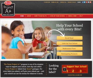 Earn School Funds with Tyson Project A+