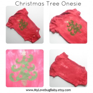 Christmas Tree Onesie by My Lovebug Baby