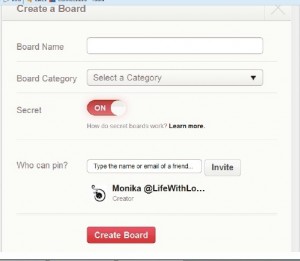 Pinterest Secret Boards
