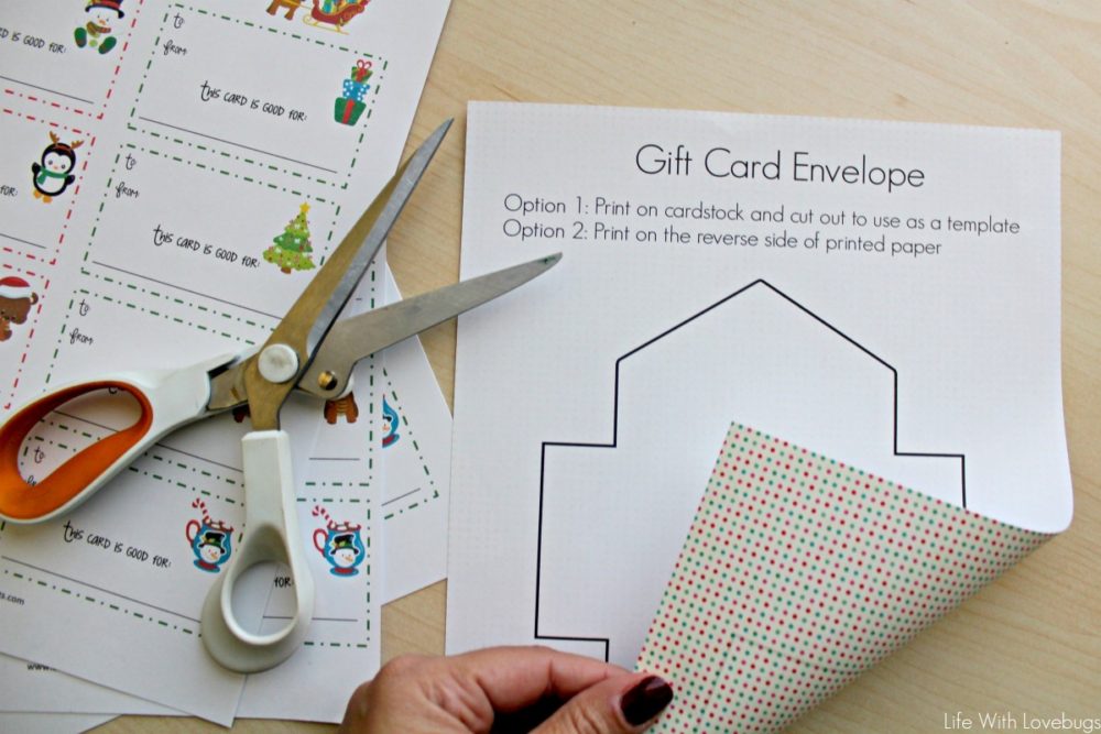 making gift card envelopes