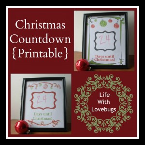 Christmas Countdown {Printable}