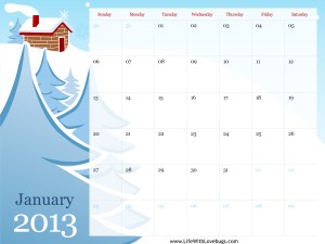 2013 Monthly Calendar Printable