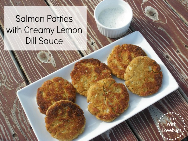 Salmon Patties with Creamy Lemon Dill Sauce