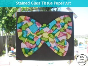 Stained Glass Tissue Paper Art for Kids - Life With Lovebugs