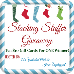 Stocking Stuffer Giveaway - Enter to win (10) $10 gift cards for Christmas!