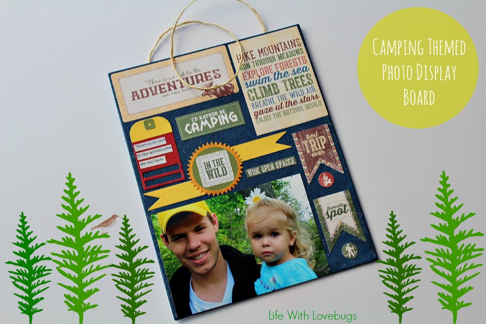 Camping Themed Photo Display Board