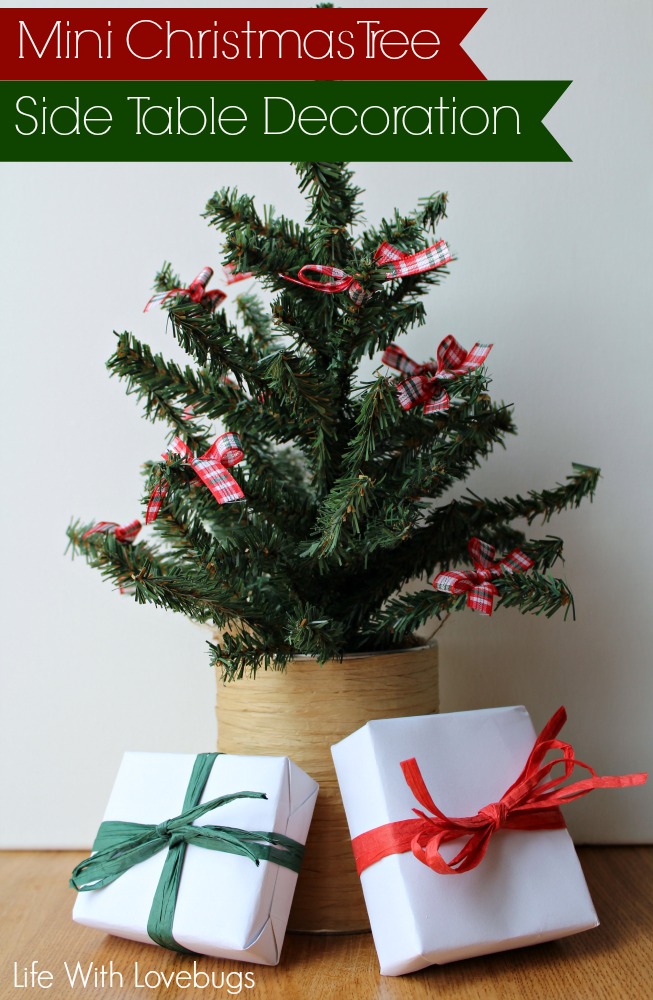 Mini Christmas Tree Side Table Decor