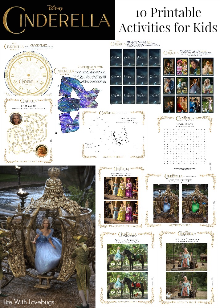 Disney's Cinderella: 10 Printable Activities for Kids