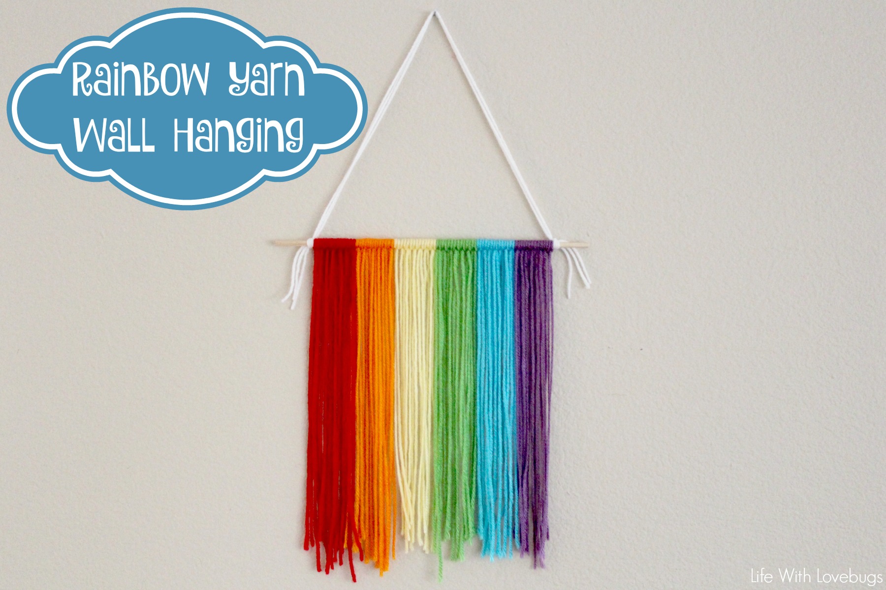 Rainbow Yarn Wall Hanging