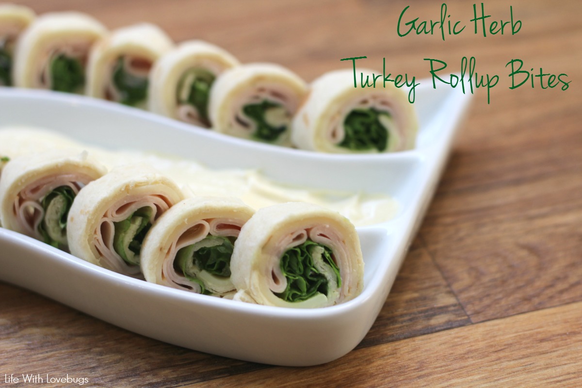 Garlic Herb Turkey Rollup Bites