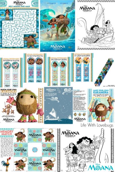 Disney's Moana - Activity Sheets