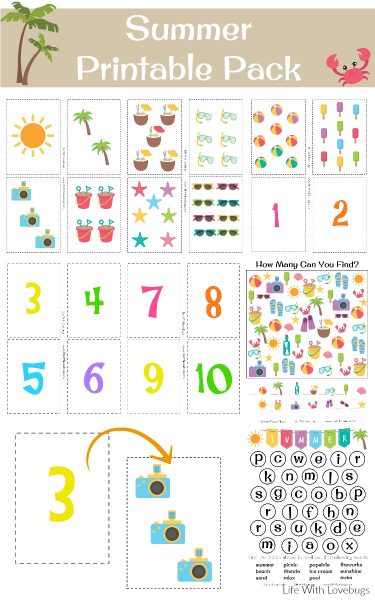 Summer Printable Activity Sheets