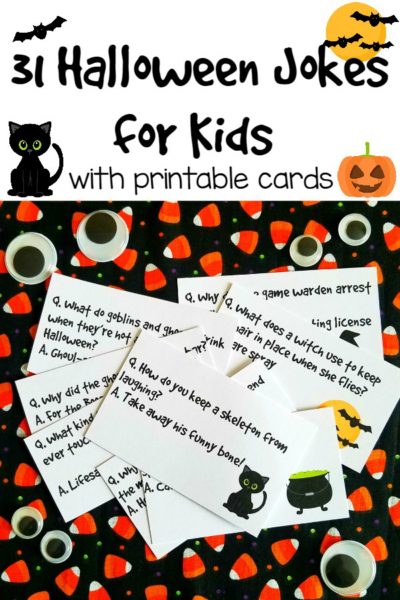 31 Halloween Jokes for Kids with Printable Cards