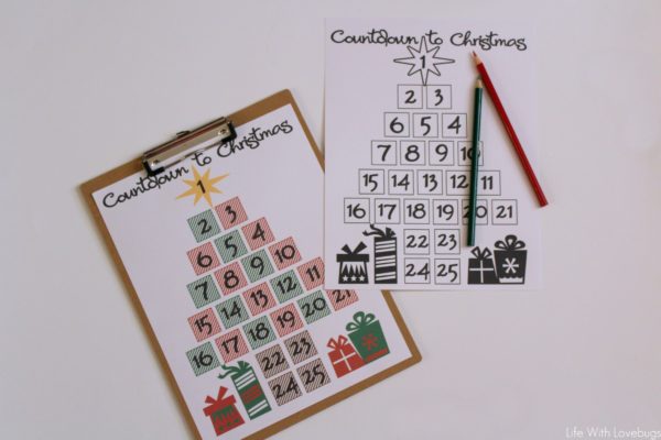 Countdown to Christmas Printable