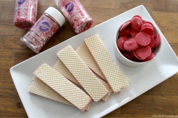 Valentines Day Sugar Wafer Cookies