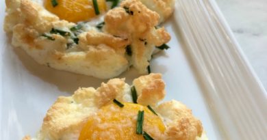 Easy Breakfast Recipe: Cloud Eggs with Asiago Cheese and Chives