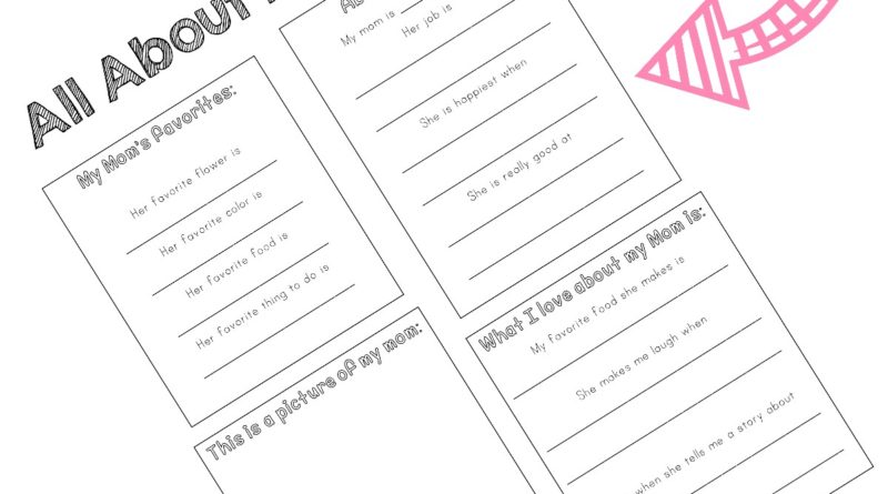 All About My Mom Printable Kids Activity