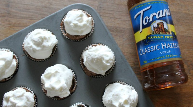 Mini Chocolate Espresso Bites with Hazelnut Whipped Cream | KETO LowCarb