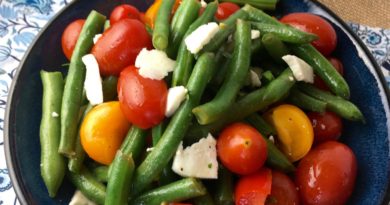 Green Bean, Tomato, & Feta Salad with Herb Vinegar Dressing