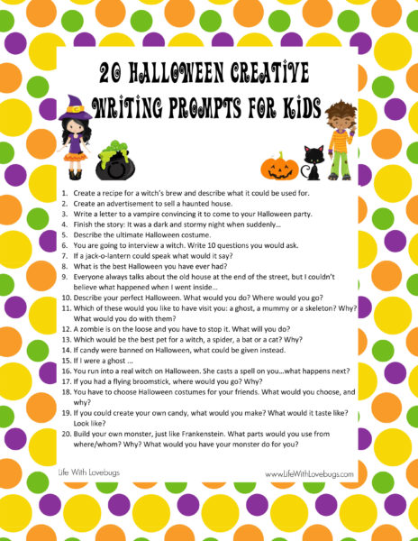 20 Halloween Creative Writing Prompts for Kids