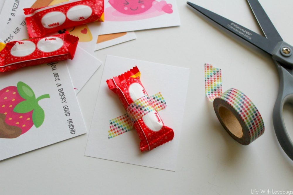 Printable Food-Themed Valentines Day Cards for Kids