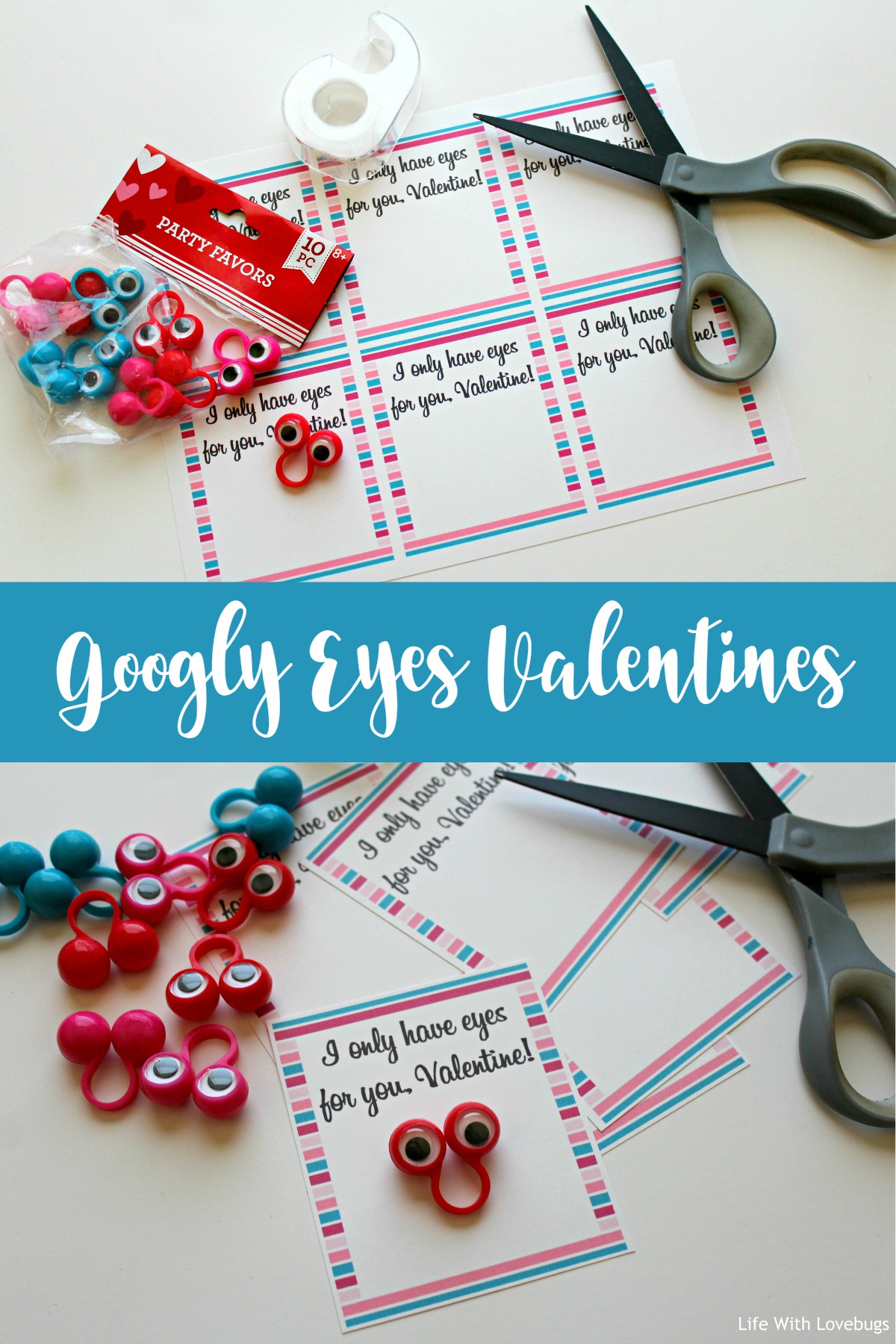 Set Of 2 Valentine's Day Fun Puffy & Googly Eye Stickers Planner