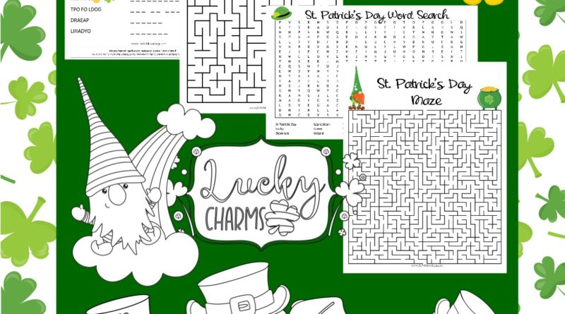 St. Patrick's Day Activity and Coloring Pages for Kids