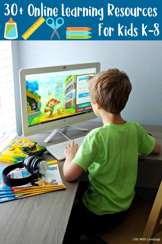 30+ Online Learning Resources for Kids K-8