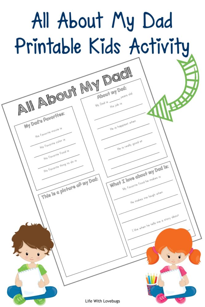 All About My Dad Printable Kids Activity