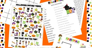 Printable Halloween Activities: Mazes, Picture Finder, Word Search and more!