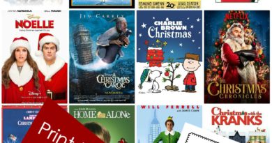 Printable List of 25 Christmas Movies