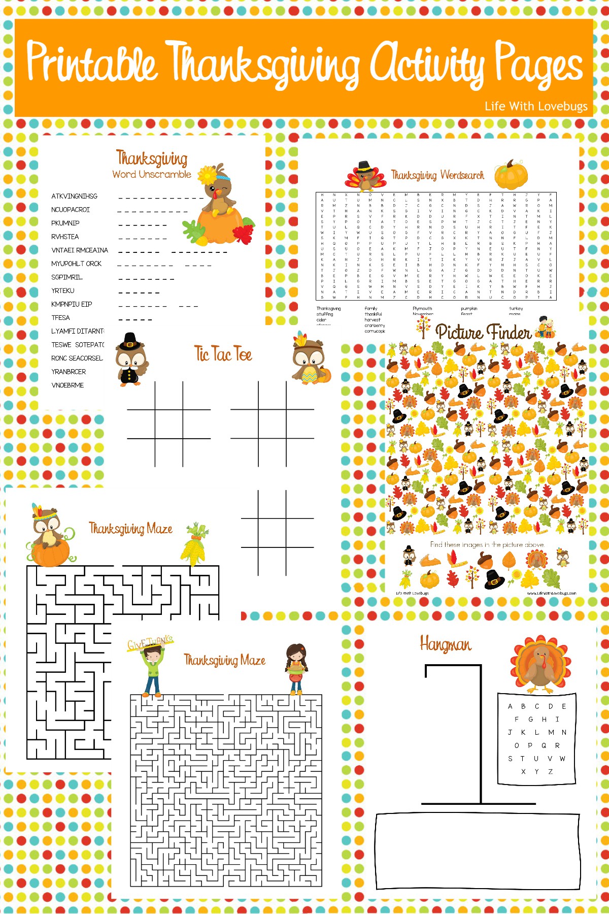 Thanksgiving Activities for Kids - Fun and Free Printable Activities -  Natural Beach Living